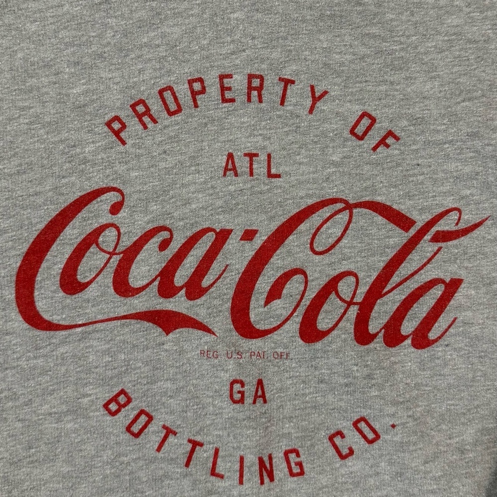Coca-Cola Property of ATL GA Bottling Co Gray Graphic Hoodie Men’s M - Picture 2 of 6
